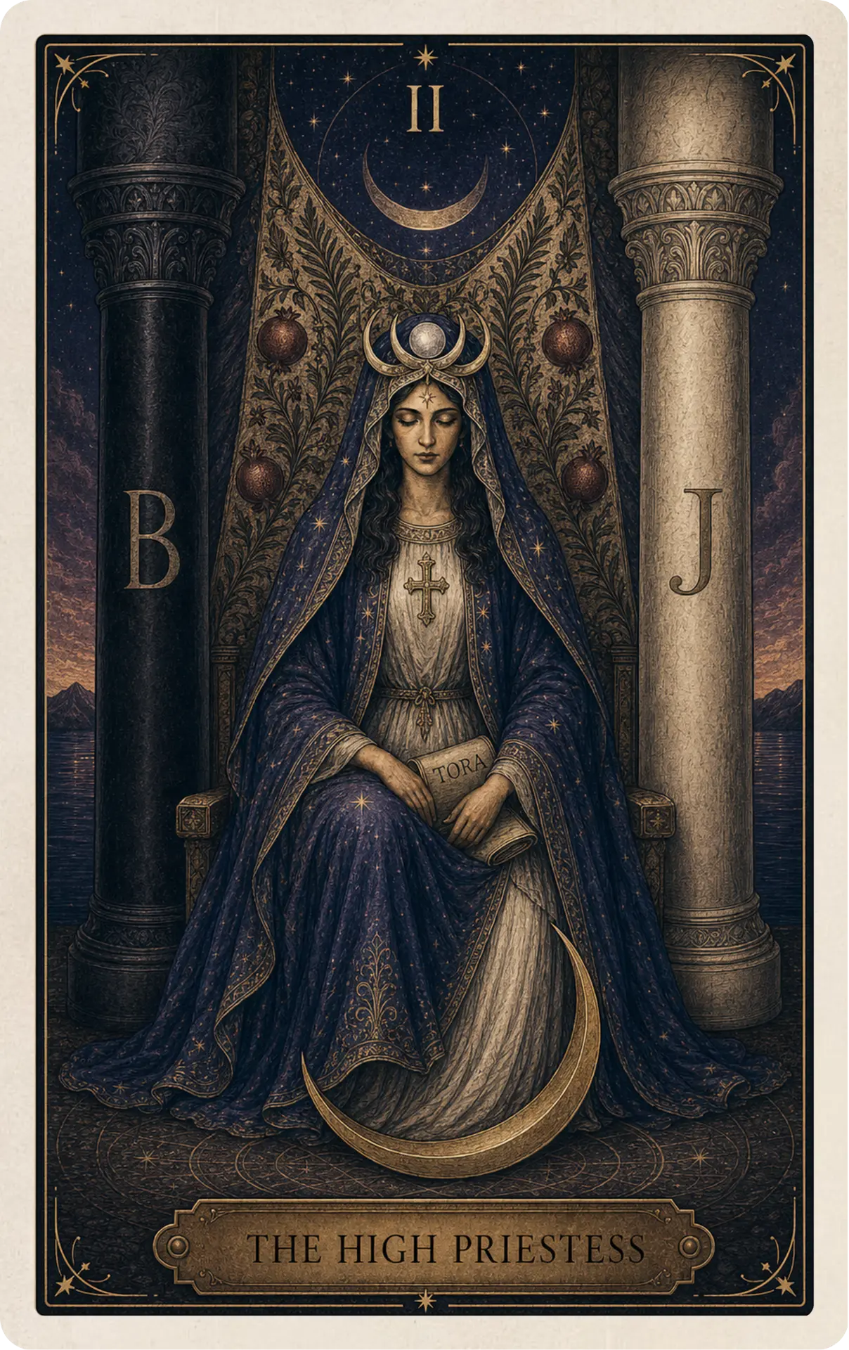 The High Priestess from the Arcana tarot deck